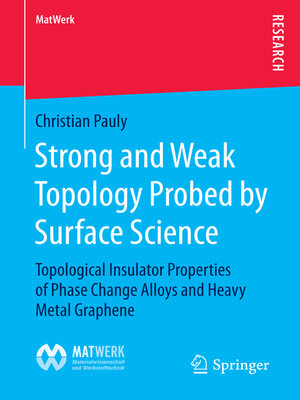cover image of Strong and Weak Topology Probed by Surface Science